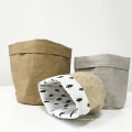 Planter Pot Washable Kraft Paper Flowerpot Creative Desktop Flower Pots Reusable Multifunction 3 Sizes Storage Bag